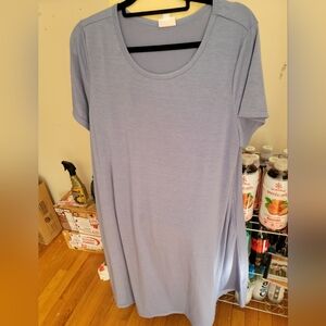 Women's Blue Short Sleeve Dress
